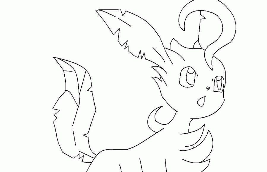 Desenho de Leafeon Pokemon 7 para colorir