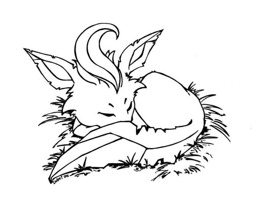 Desenho de Leafeon Pokemon 8 para colorir