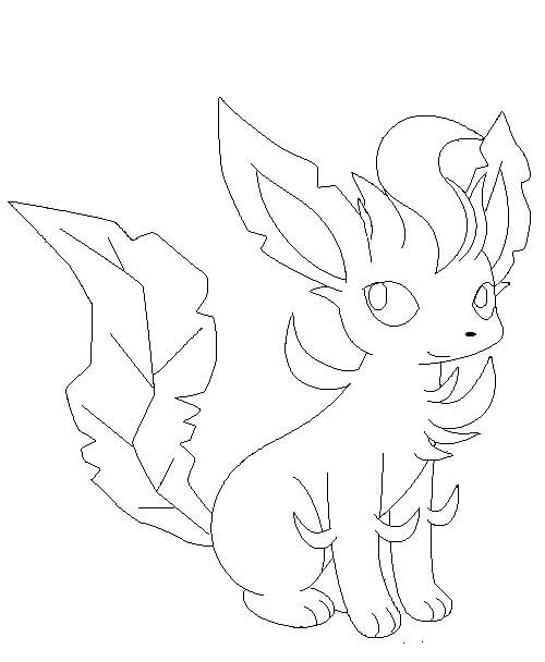 Desenho de Leafeon Pokemon 9 para colorir