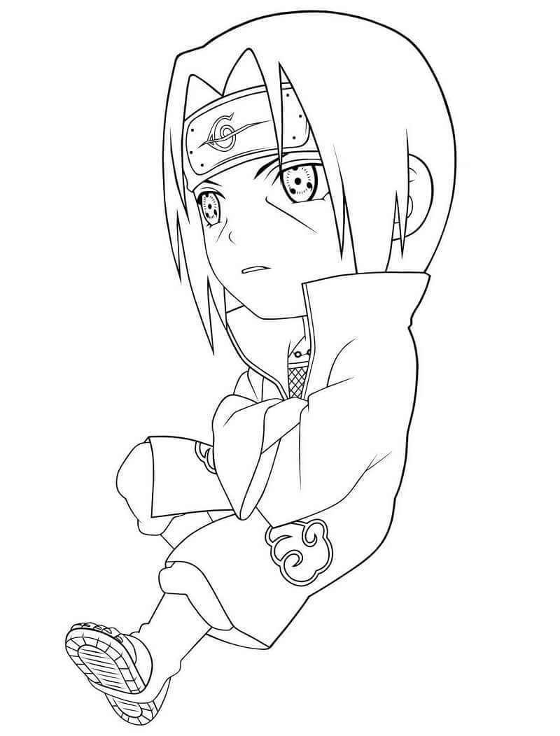 Desenho deLegal Uchiha Itachi 2 para colorir