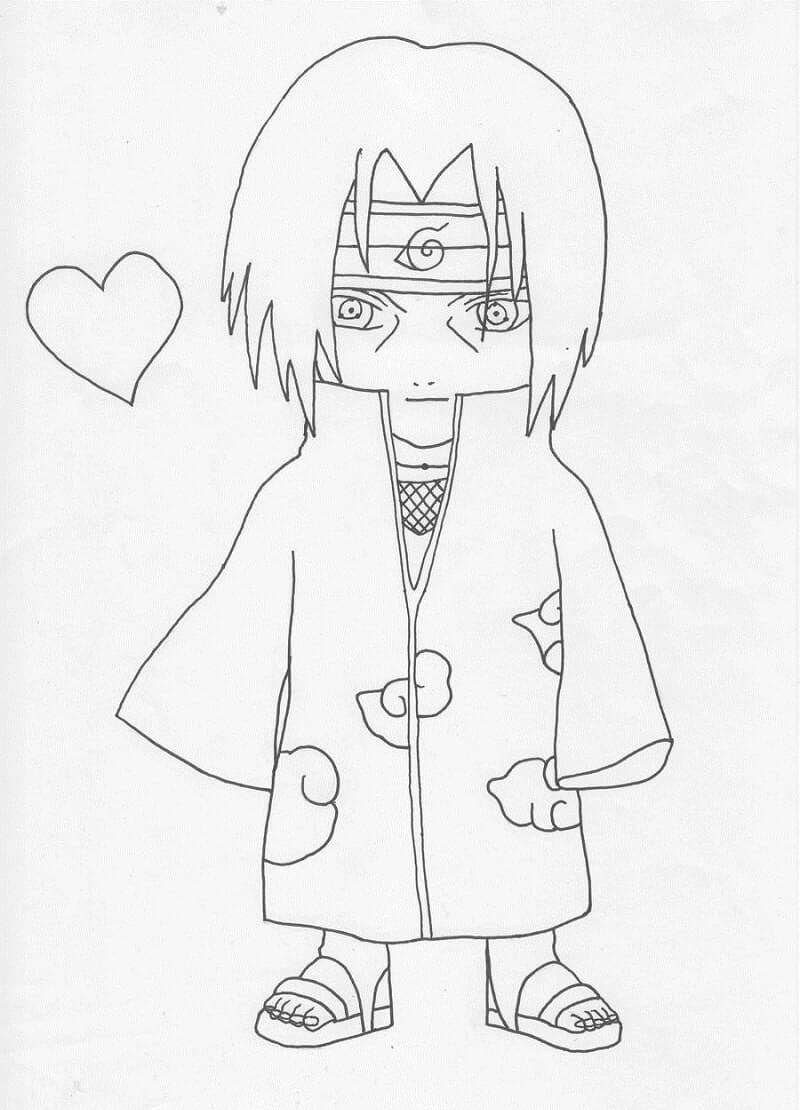 Desenho deLegal Uchiha Itachi 3 para colorir