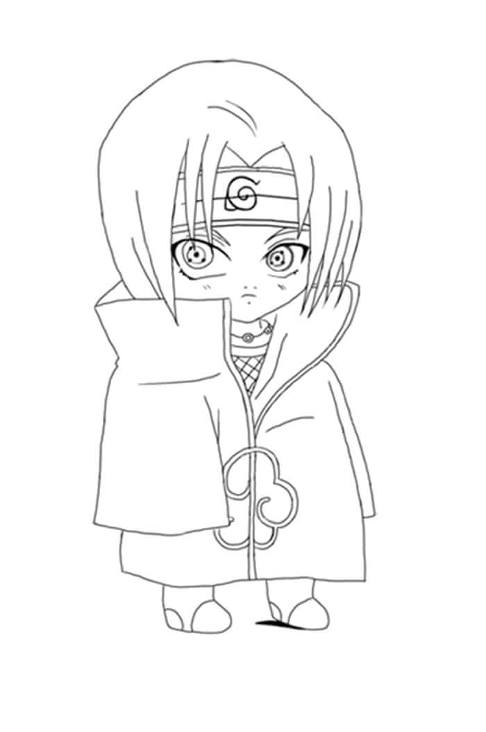 Desenho deLegal Uchiha Itachi 5 para colorir