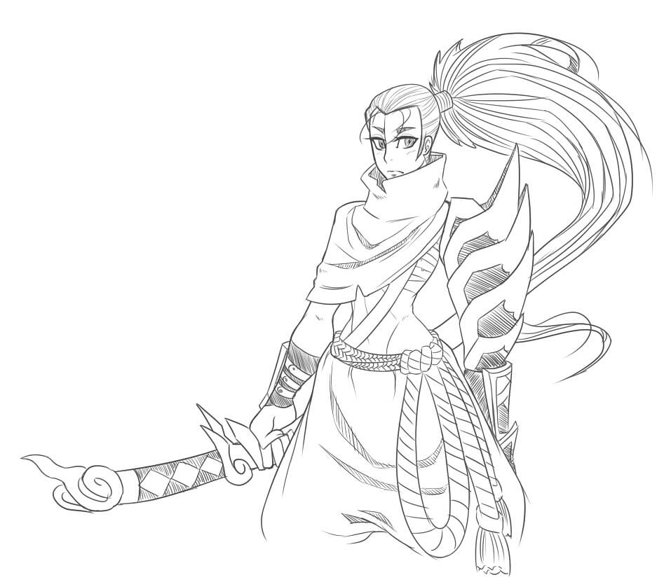 Desenho deLegal Yasuo 1 para colorir