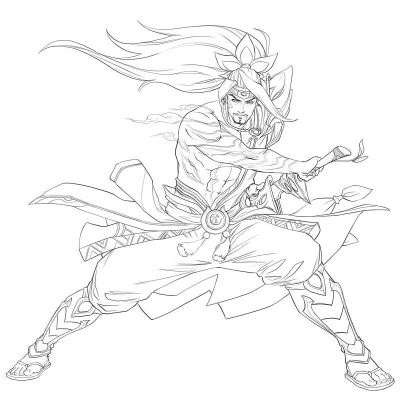 Desenho deLegal Yasuo 3 para colorir