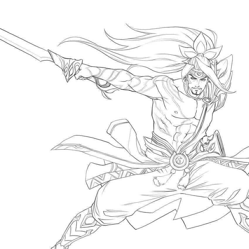 Desenho deLegal Yasuo 4 para colorir