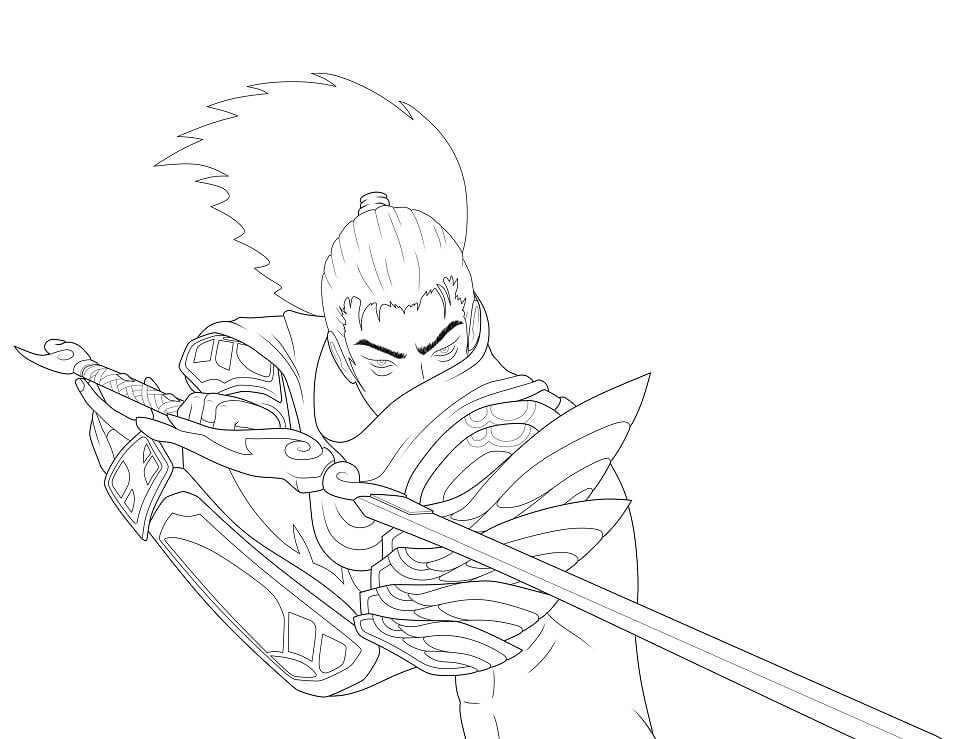 Desenho deLegal Yasuo 5 para colorir