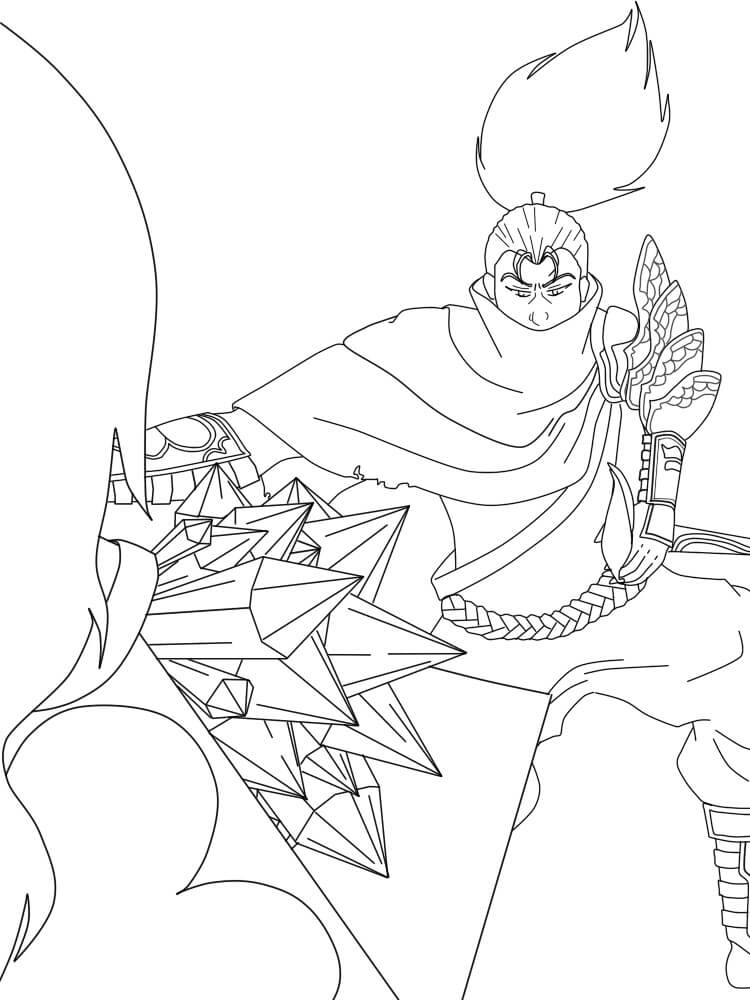 Desenho deLegal Yasuo para colorir