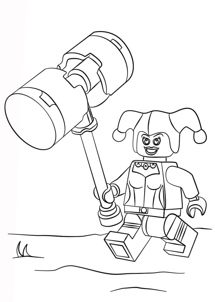 Desenho de Lego Arlequina 2 para colorir