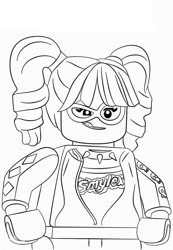 Desenho de Lego Arlequina para colorir