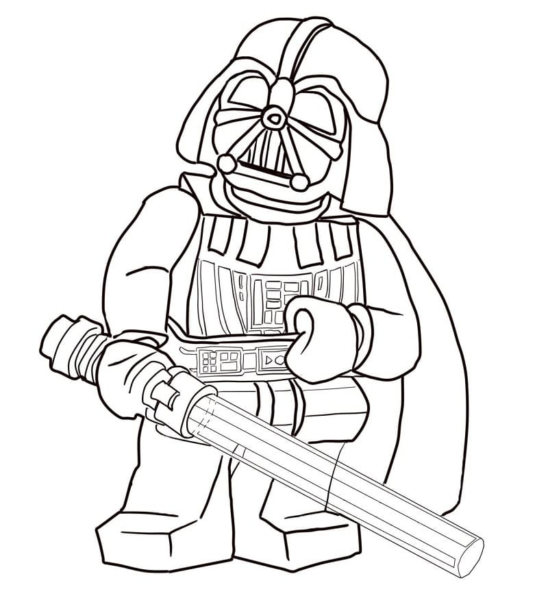 Desenho deLego Darth Vader para colorir