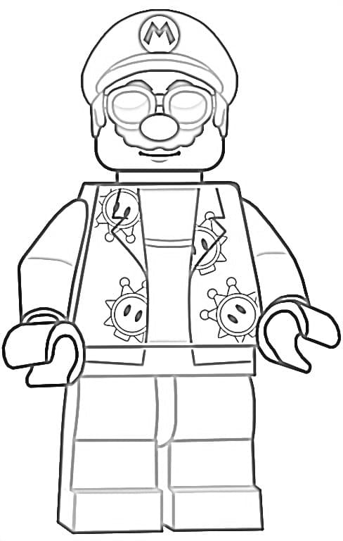 Desenho de Lego Mario 4 para colorir