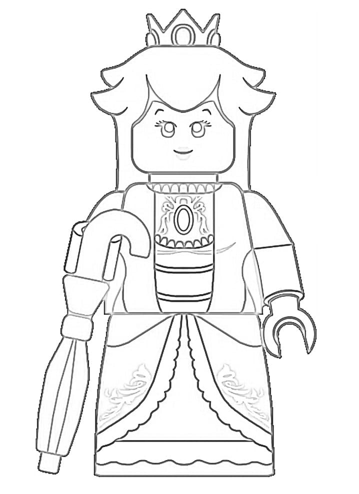 Desenho de Lego Princesa Peach para colorir