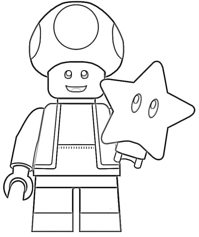 Desenho de Lego Toad para colorir