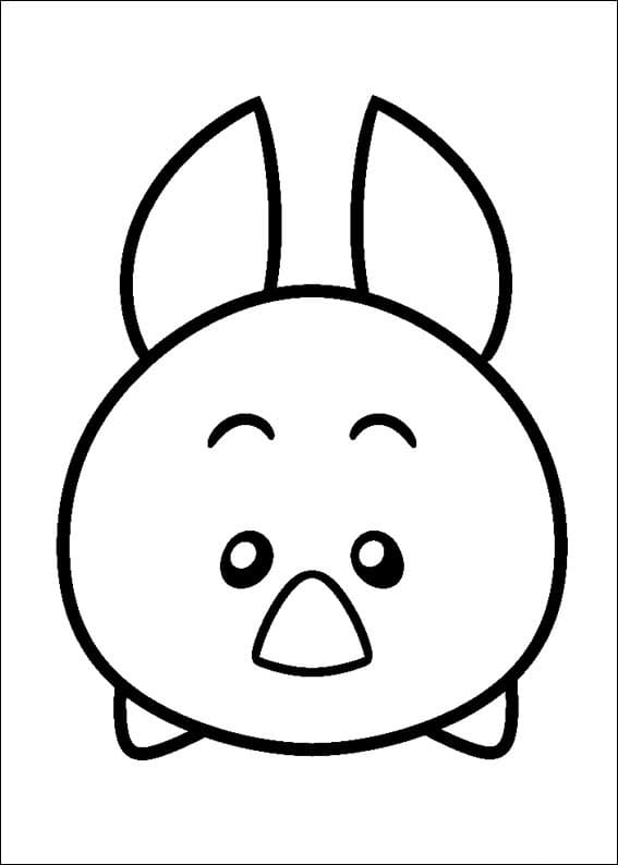 Desenho deLeitão Tsum Tsum para colorir