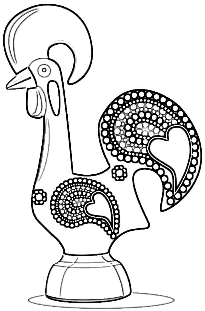 Desenho deLenda do Galo de Barcelos 1 para colorir