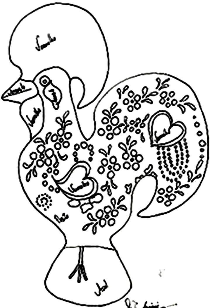 Desenho deLenda do Galo de Barcelos 10 para colorir