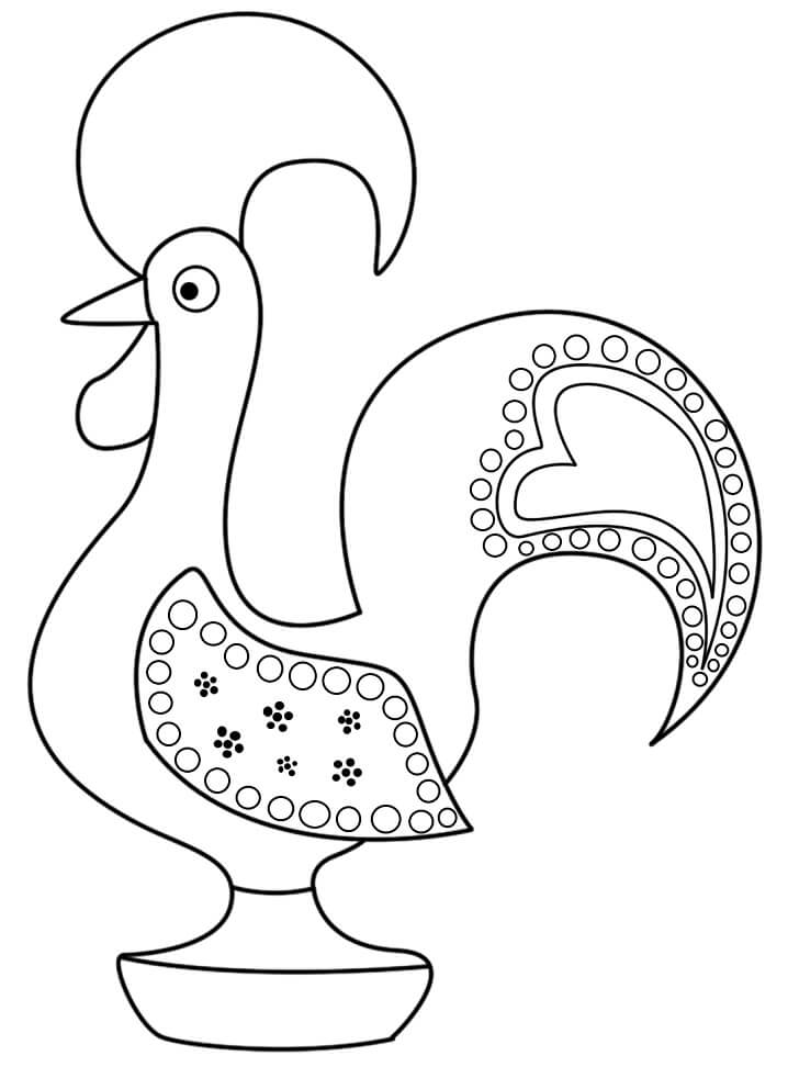 Desenhos de Lenda do Galo de Barcelos para colorir