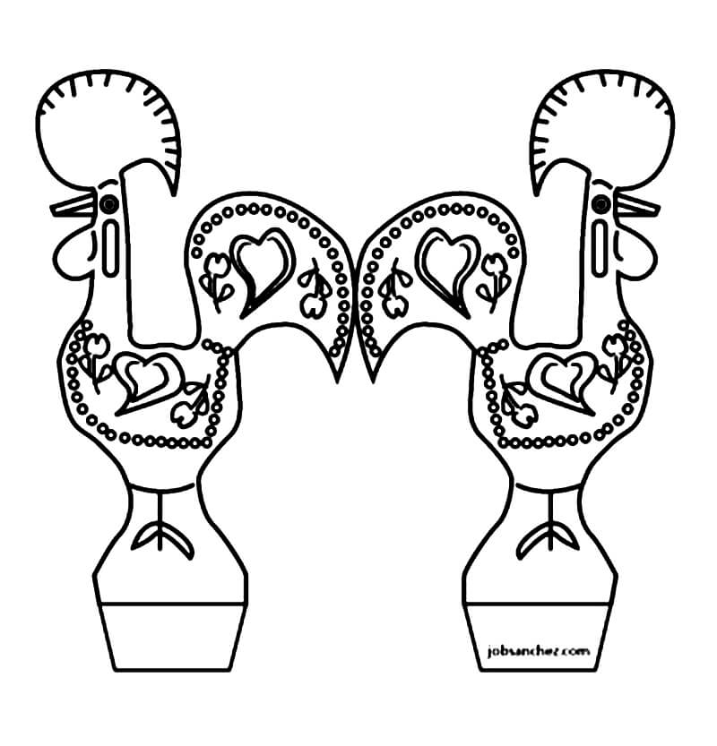 Desenho deLenda do Galo de Barcelos 5 para colorir