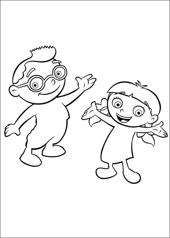 Desenho deLeo e Annie para colorir