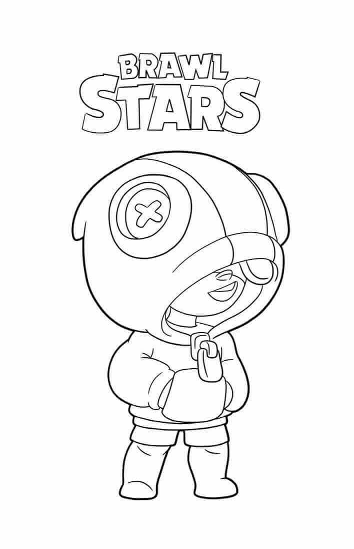 Desenho deLeon Brawl Stars 5 para colorir