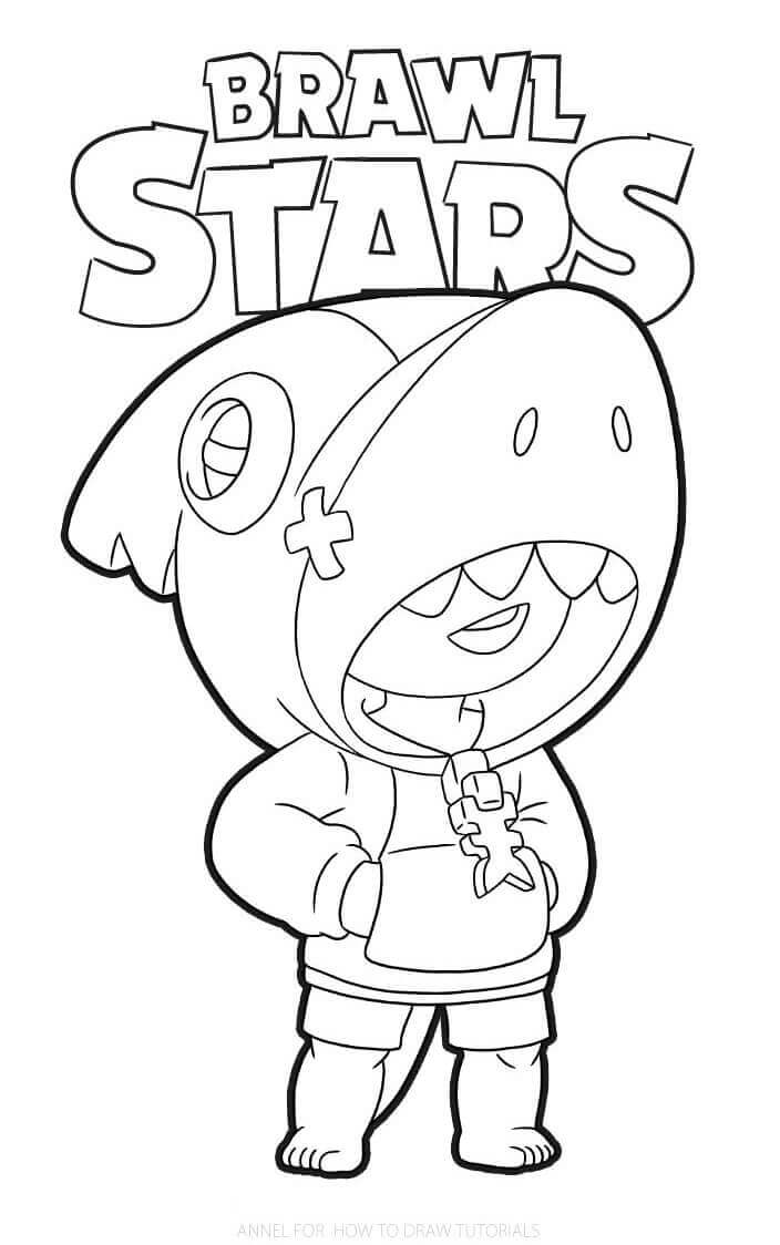 Desenho deLeon Brawl Stars 7 para colorir