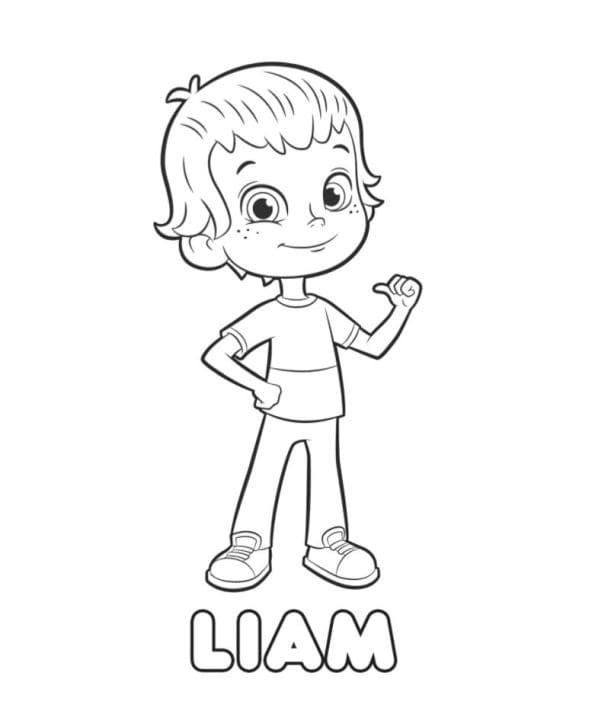 Desenho deLiam para colorir