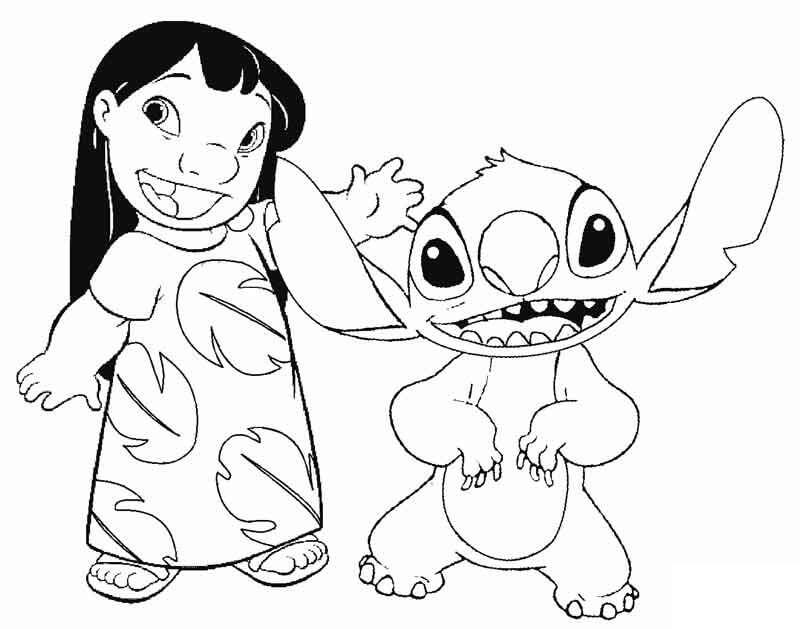 Desenho de Lilo e Stitch 1 para colorir