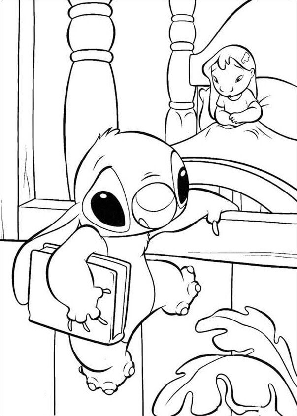 Desenho de Lilo e Stitch 8 para colorir