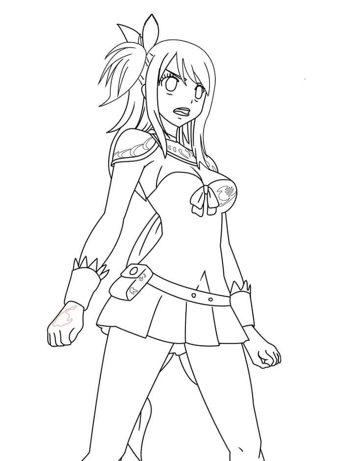 Desenho deLinda Lucy Heartfilia 2 para colorir