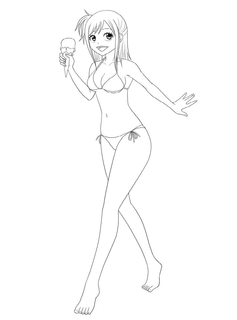 Desenho deLinda Lucy Heartfilia 4 para colorir