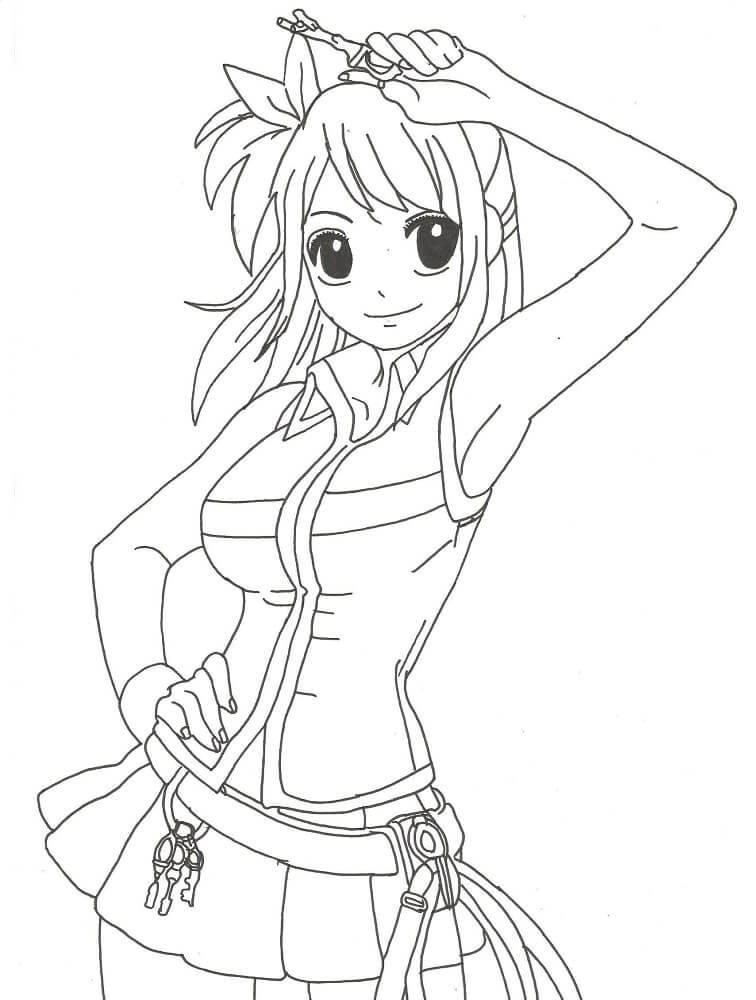 Desenho deLinda Lucy Heartfilia 5 para colorir