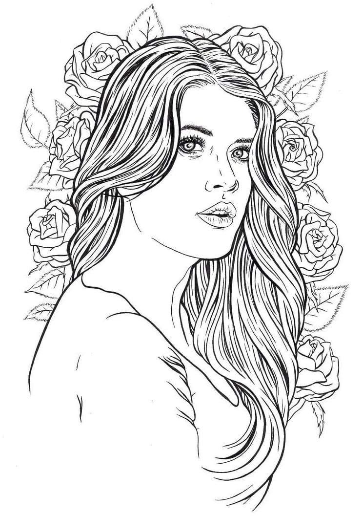 Desenho deLinda Mulher 2 para colorir