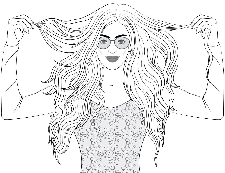 Desenho deLinda Mulher 4 para colorir