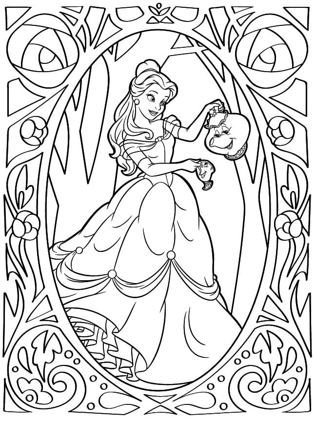 Desenho deLinda Princesa Belle 1 para colorir