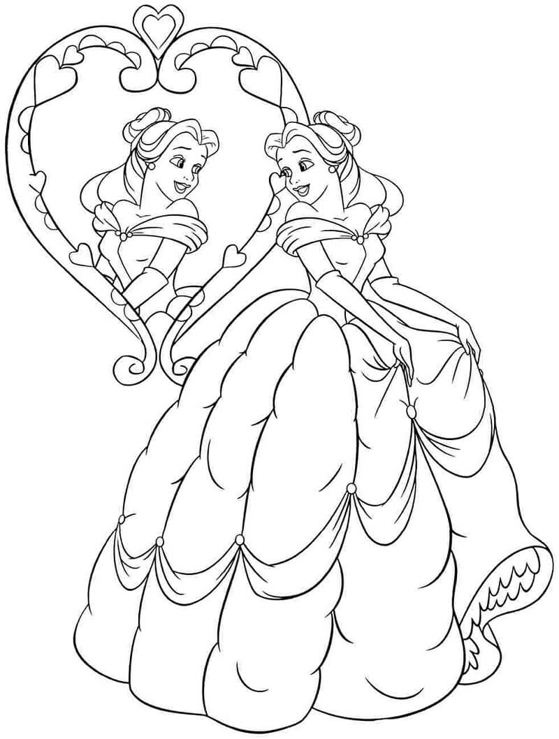 Desenho deLinda Princesa Belle 2 para colorir