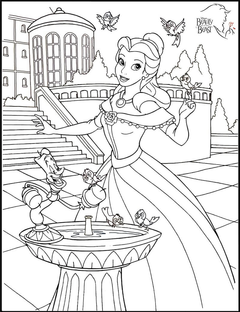 Desenho deLinda Princesa Belle 3 para colorir