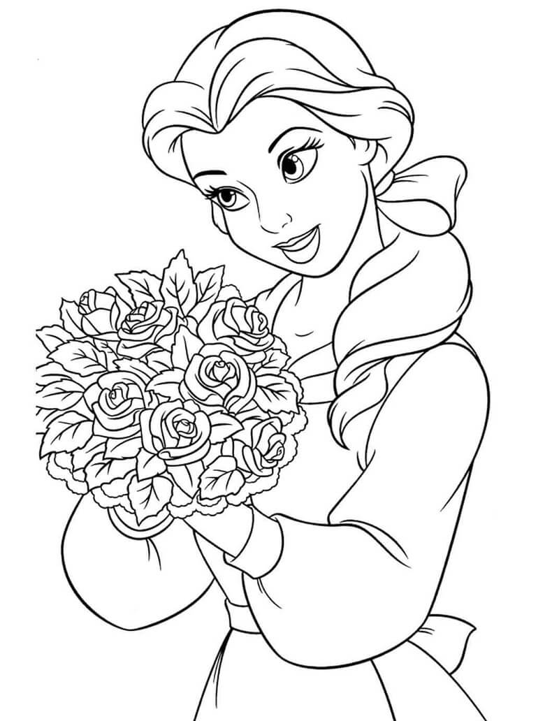 Desenho deLinda Princesa Belle 4 para colorir