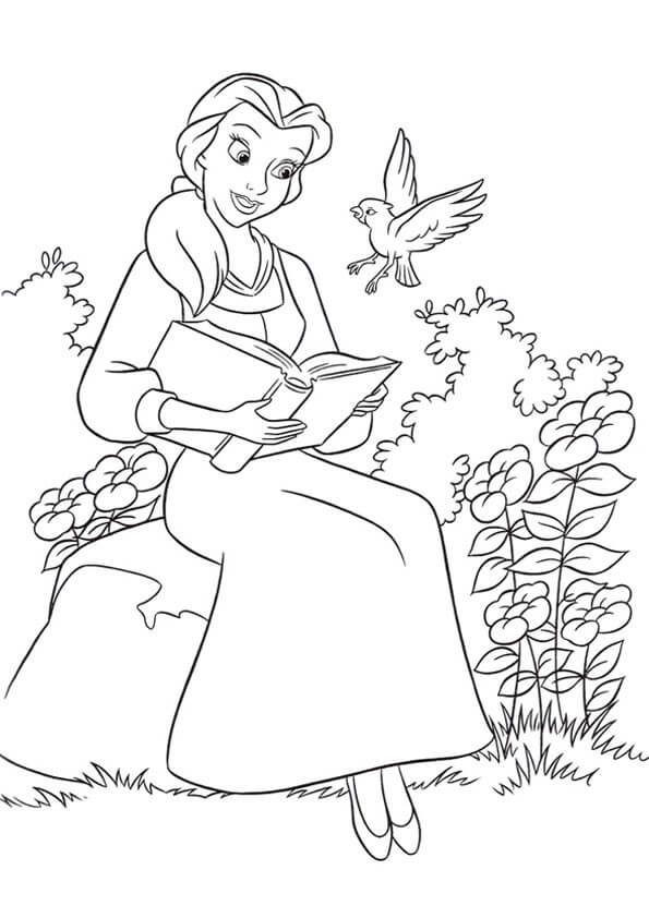 Desenho deLinda Princesa Belle 5 para colorir