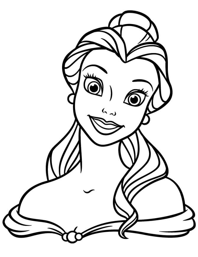 Desenho deLinda Princesa Belle 6 para colorir