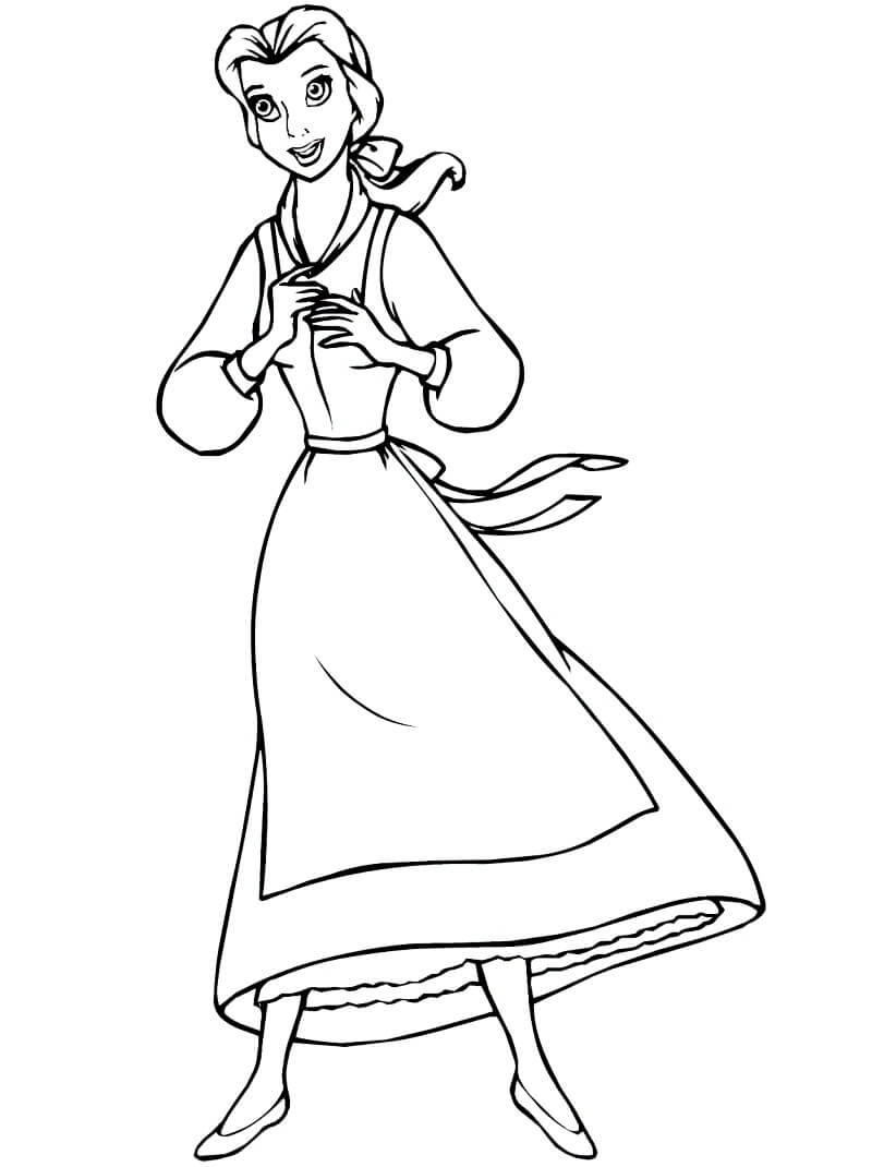 Desenho deLinda Princesa Belle 7 para colorir