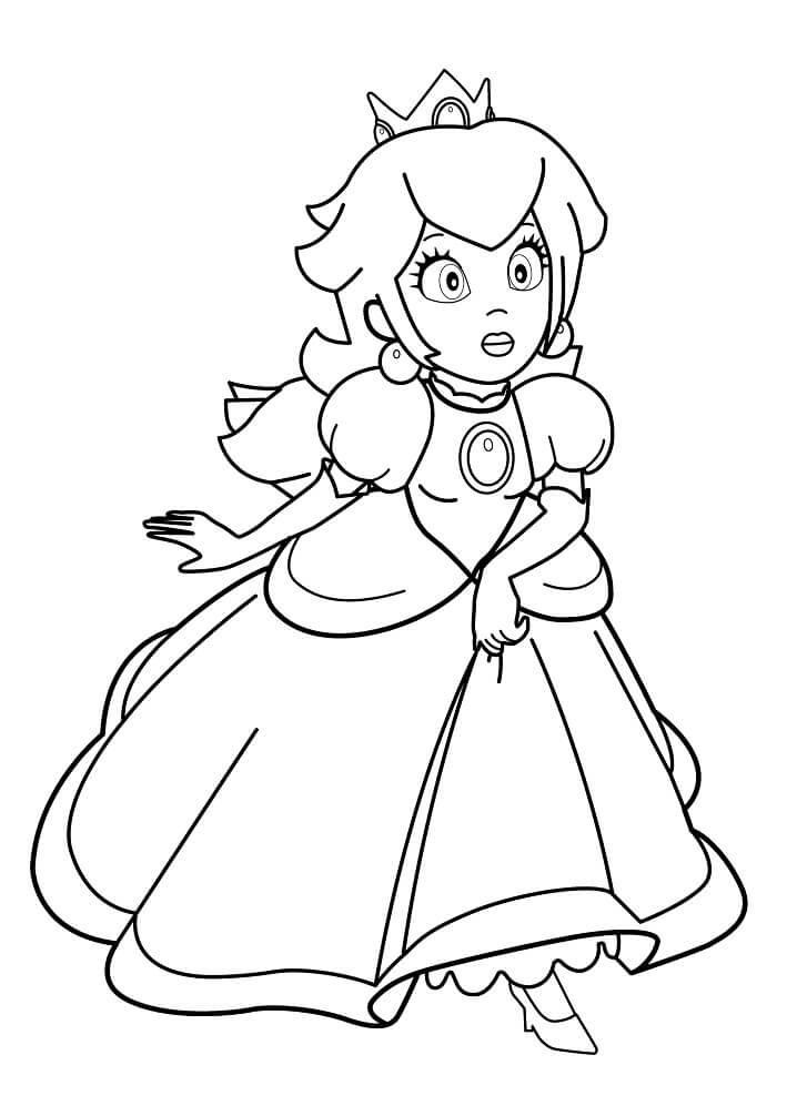 Desenho deLinda Princesa Peach 1 para colorir