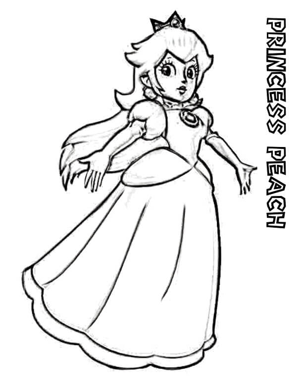 Desenho deLinda Princesa Peach 2 para colorir