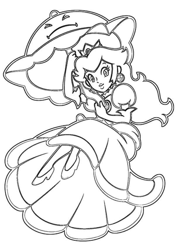 Desenho deLinda Princesa Peach 3 para colorir