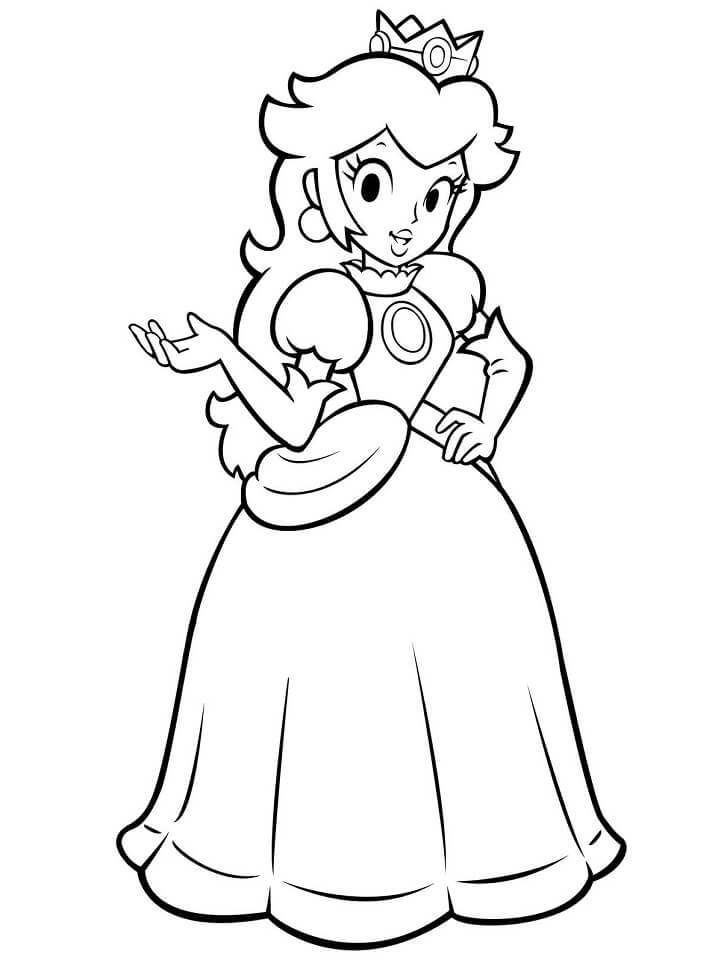 Desenho deLinda Princesa Peach 4 para colorir