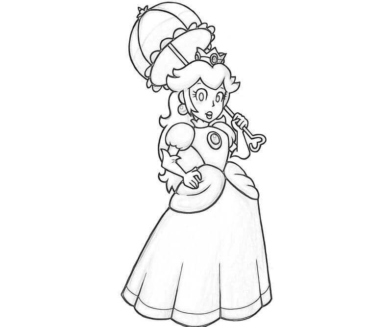 Desenho deLinda Princesa Peach para colorir