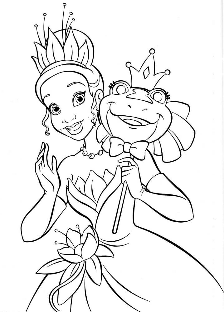 Desenho deLinda Princesa Tiana 9 para colorir