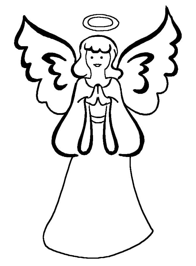 Desenho de Lindo Anjo 1 para colorir