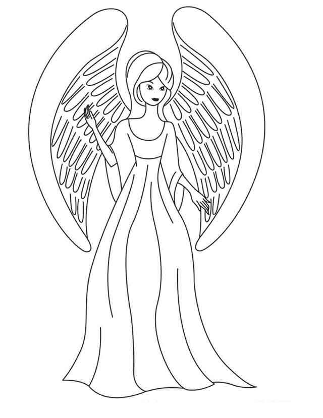 Desenho de Lindo Anjo 2 para colorir