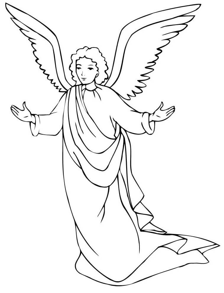 Desenho de Lindo Anjo para colorir