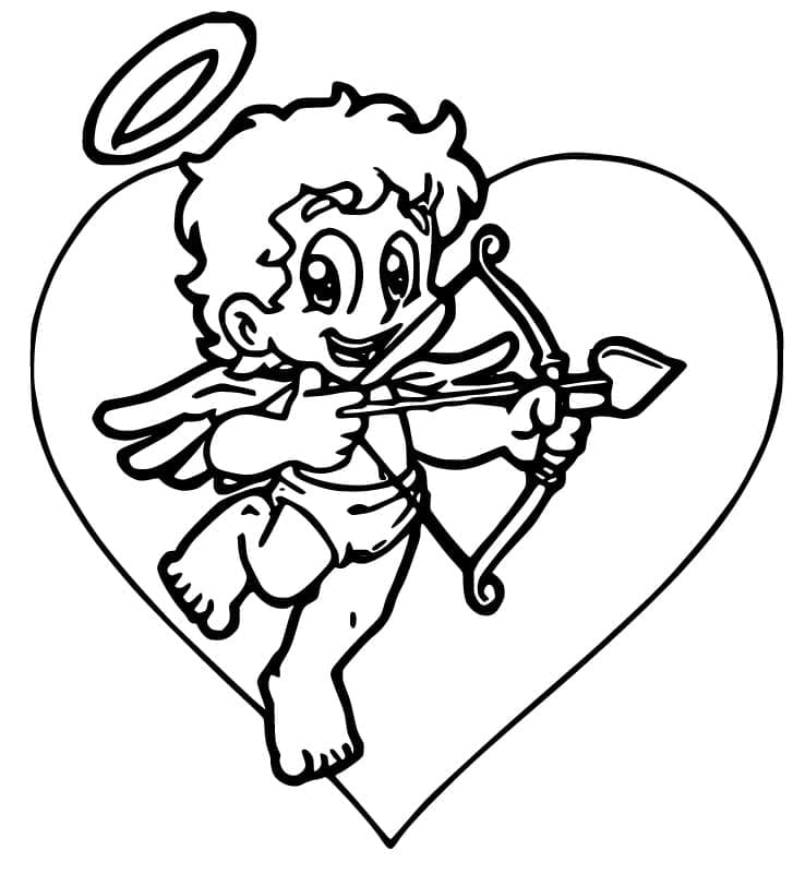 Desenho deLindo Cupido para colorir